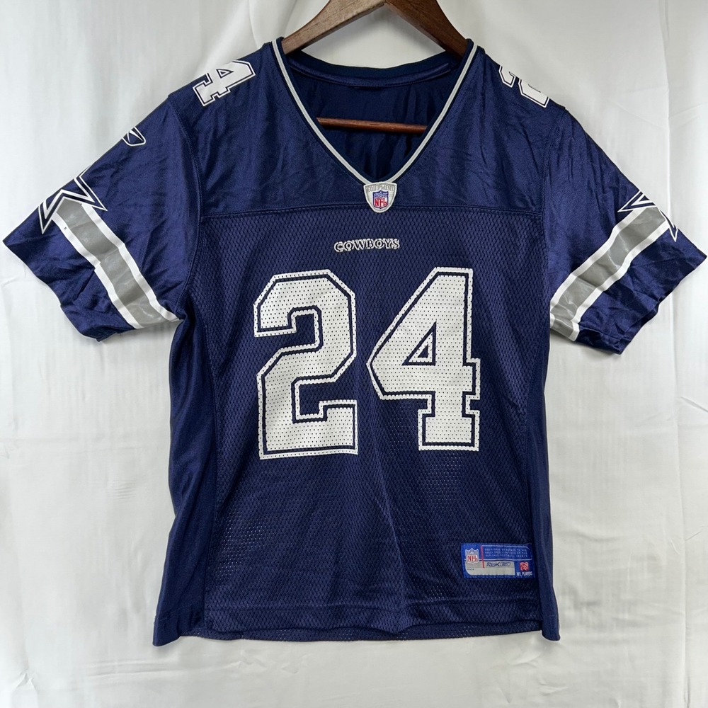 Reebok NFL Jersey Youth M Navy Blue Dallas Cowboys Marion Barber 24 Football